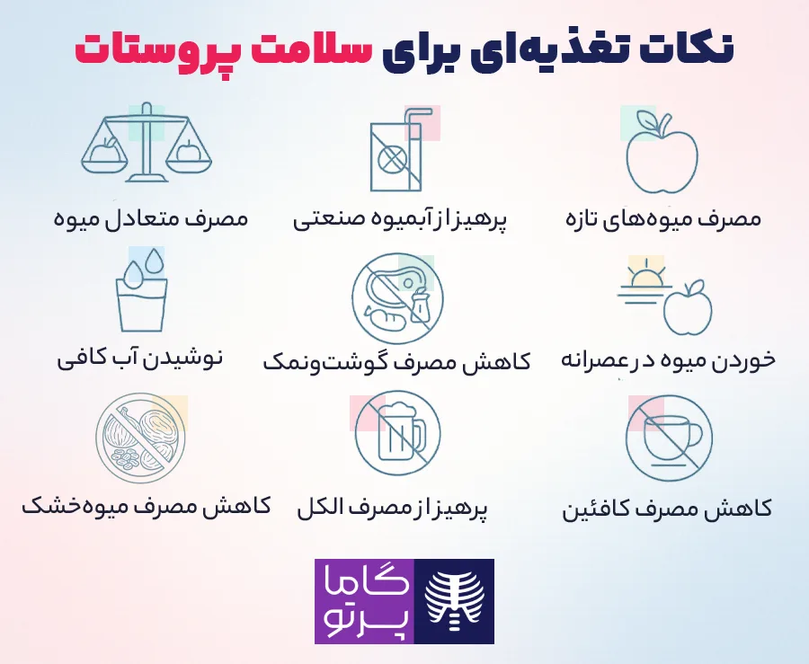 نکاتی که در رژیم غذایی مناسب برای پروستات باید رعایت شود - گاما پرتو